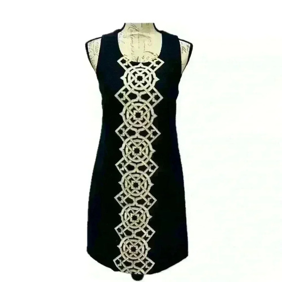 Julie Brown NYC Navy Blue Tweed Style Dress For Women Size 2 - Picture 1 of 11